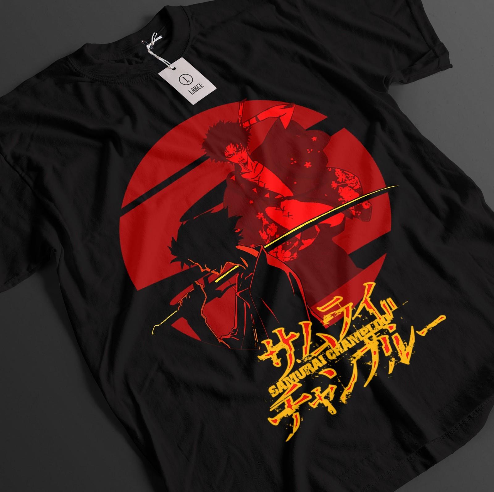 

Samurai Champloo Shirt Mugen Tshirt Jin T-Shirt Mens Womens Tees Top Fuu Top Sara Warrior Anime Tee XL