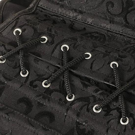 Filaeisi Long Steampunk Black 2XL Women's Corset, Style, Waist-Shaping, Simple,