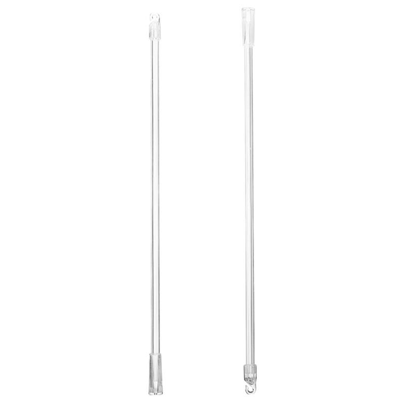 

2 Pcs Aluminum Pull Wand Blind Stick Replacement Curtain Rod Drapery Wand Home Decor Accessory Rods Stick Hooks For Wand Rod