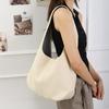 Genuine Leather Hobo Shoulder Bag Women Soft Water Bucket Tote Large Capacity Casual Style Magnetic