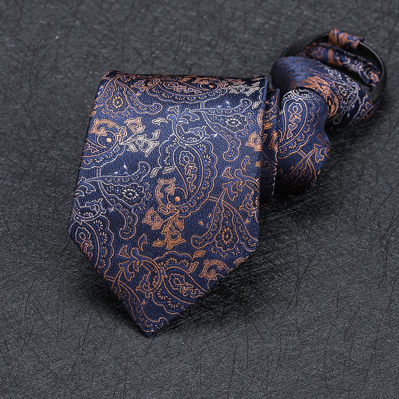 Men'S Zipper Free Dress Tie Business Red Black Professional Wedding Groom Korean Version Of A Pull Tie
