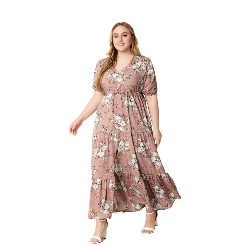 Summer Women's Dress Plus Size Bohemian Printed Loose Dresses