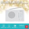 OHM OHM Electric AudioComm Radio Small Handheld Radio White AM/FM RAD-H234N-W 03-7053