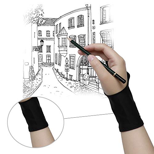 GAOMON Two-Finger Gloves, Drawing Tablet, Pen Display, Sketching Tablet, One Size Fits Left and Right Hands