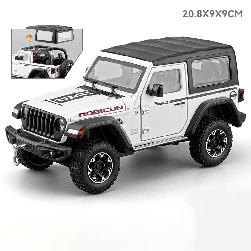 1:22 Jeep Wrangler Off Road SUV Alloy Metal Diecast Model Car Simulation Children Collectibles Ornaments Holiday Present Kid Toy ALM1