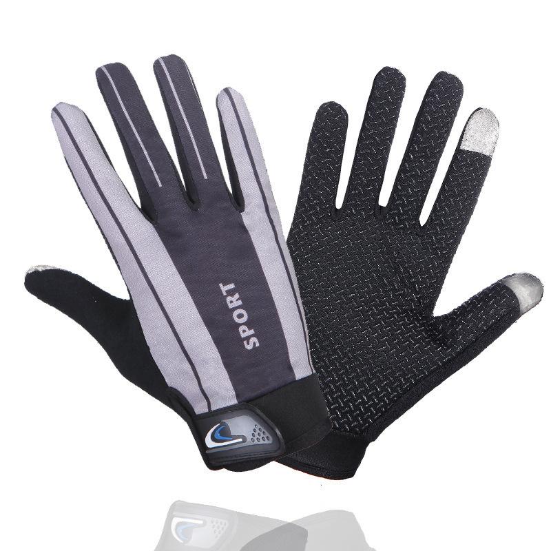 Spring and Summer Long Finger Sports Gloves Men and Women Outdoor Cycling Hiking Bike Motorcycle Sun Protection Touch Screen Gloves