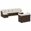 VidaXL Salon de Jardin avec Coussins 9 pcs, Canapés de Terrasse, Ensemble de Meubles de Patio, Mobilier d'Extérieur, Marron 3218313
