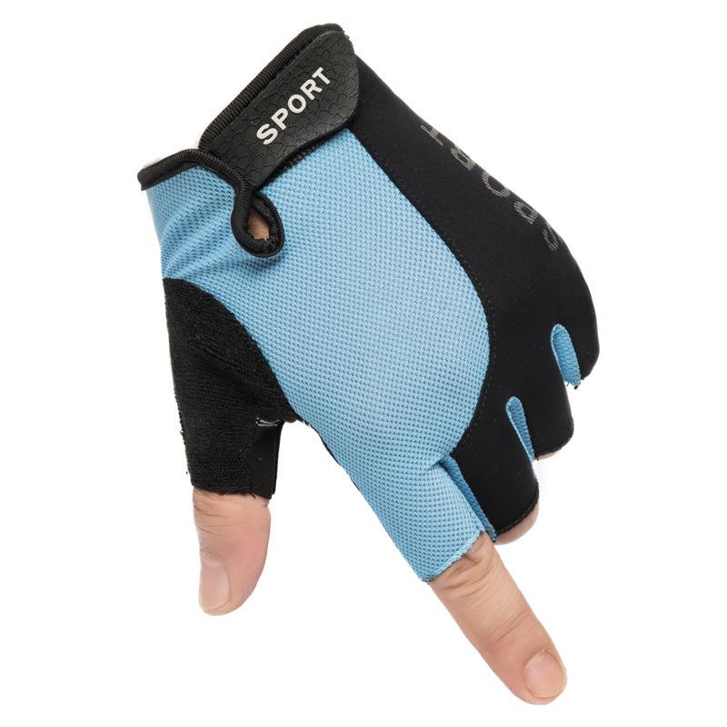 Mesh Climbing Gloves, Unisex Outdoor Cycling Fitness Breathable Korean Style Fashionable Sports Gloves