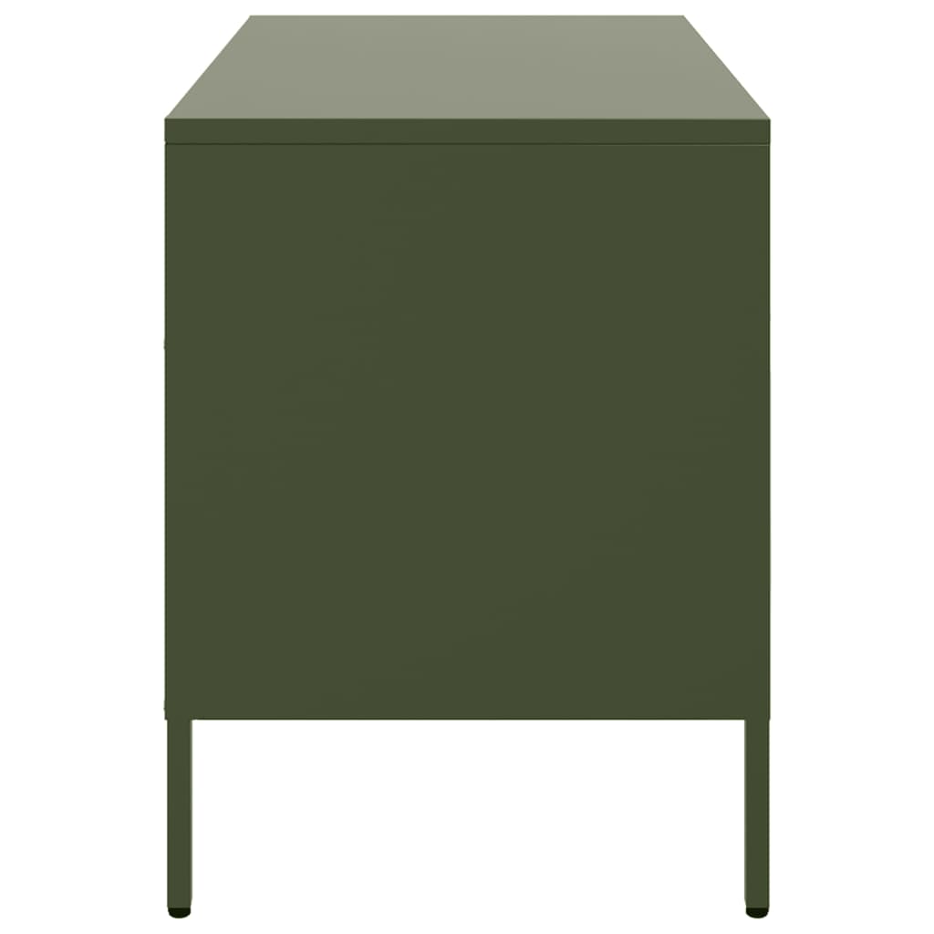 Vidaxl Szafka Pod Telewizor, Oliwkowa, 68X39X50,5 Cm, Stalowa