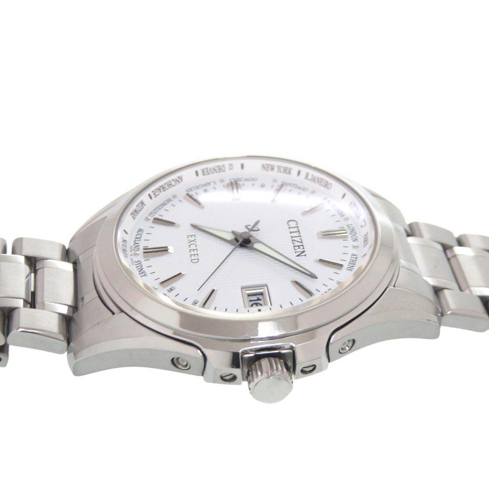 Used Like New Citizen Exceed CB0100-52A Titanium White Eco-Drive Watch White Dial 1452 CITIZEN