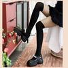 Japanese Style jk Black stockings, fake over-the-knee thigh-high socks, sexy fake calf-high spliced leggings, white pantyhose for women