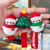 1 Pcs Santa Keychain Cartoon Claus Key Fob Cute Xmas Tree Keyring for Christmas Decoration Phone Backpack Purse Gift.