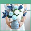 Artificial Faux Hydrangea Flowers With Vase For Garden Party Wedding Decoration