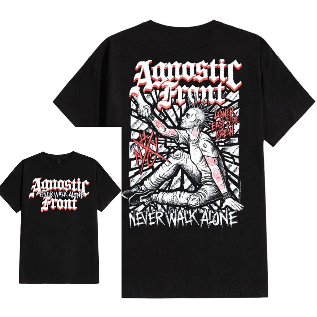 2026 Summer Agnostic Front Graphic Cotton Band Tshirt Unisex Summer Short Sleeve Fashion Brand Tee Luxury Casual Vintage Tees