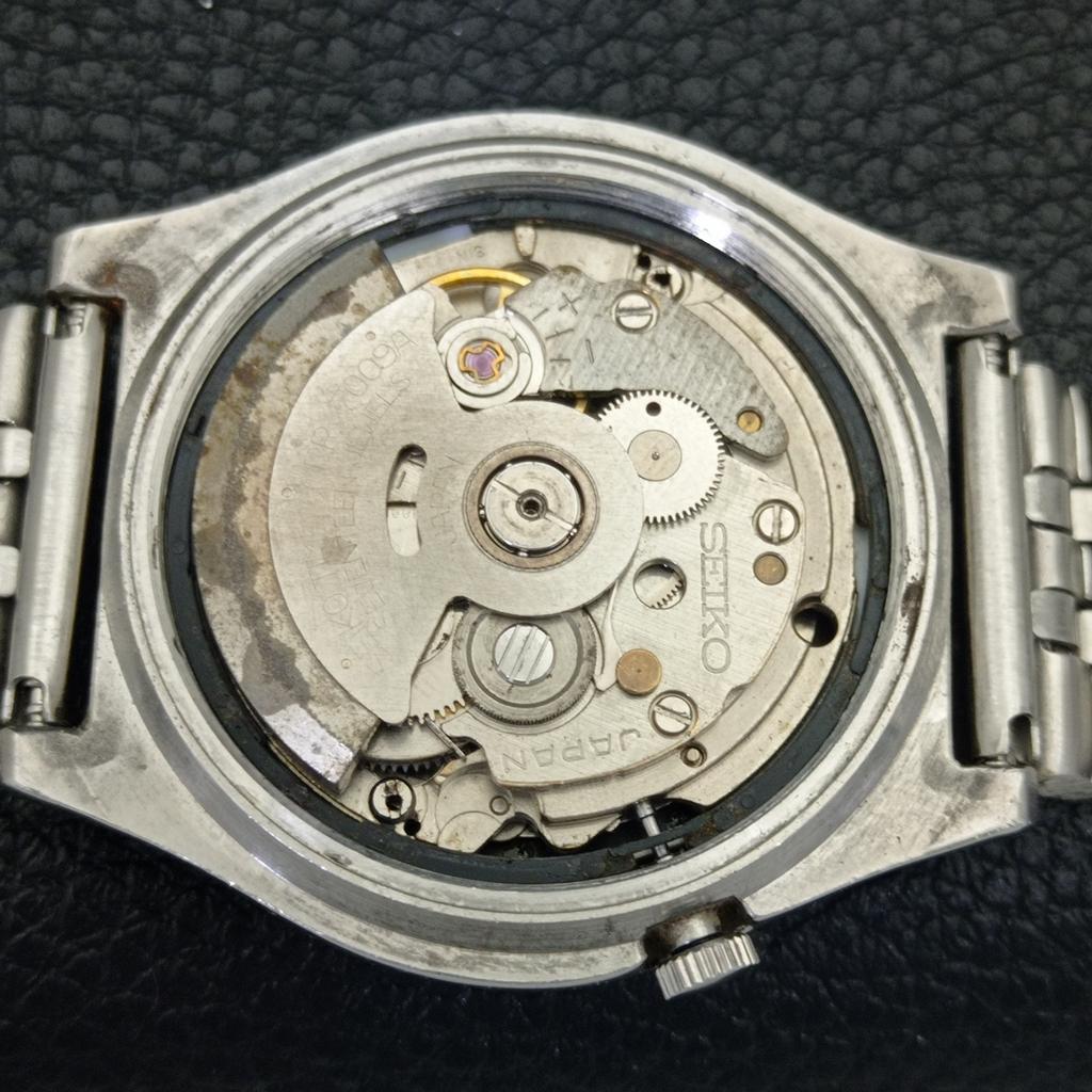 GENUINE VINTAGE SEIKO 5 AUTOMATIC 7009A JAPAN MENS BLACK DIAL WATCH A702608-1 R209-a702608