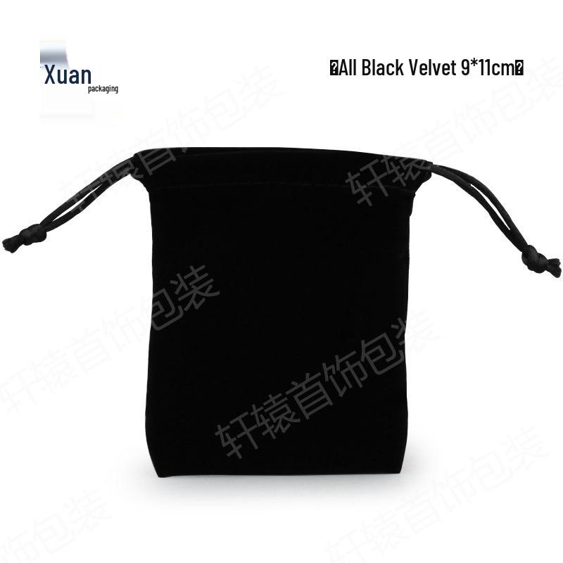 Set of 16 Black Velvet Jewelry Boxes for Earrings, Rings, Pendants, and Bracelets with Logo.