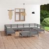 Day and Night - Day and Night Garden Furniture Set 11 Pieces Solid Gray Pine Wood