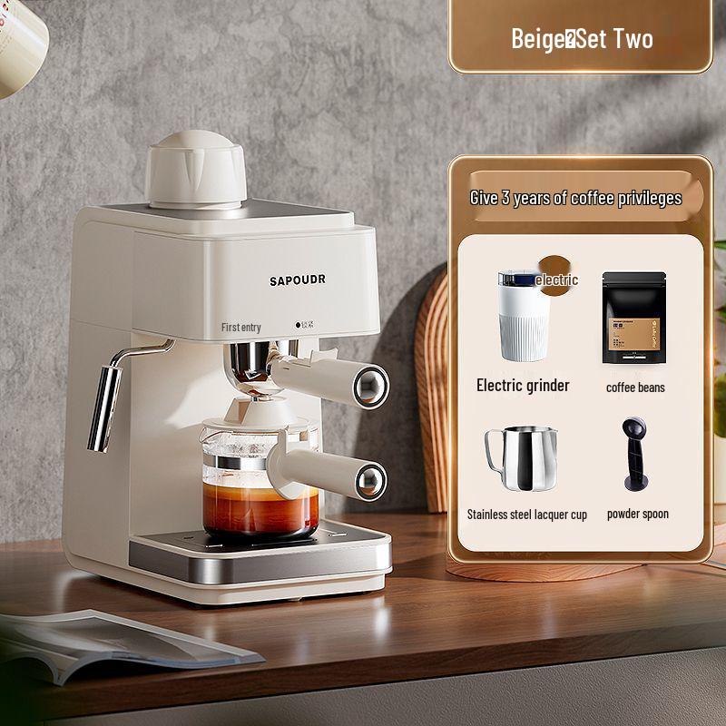 

Ретро итальянская эспрессо-машина с капучинатором - Полуавтоматическая, Идеальна для домашнего использования