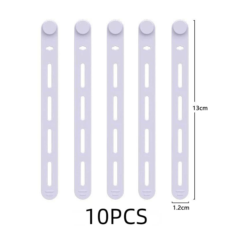 10 Pcs Creative Silicone Cable Organizer Data Cable Headphone Cable Storage Charging Cable Sorting Multifunctional Winder Strap