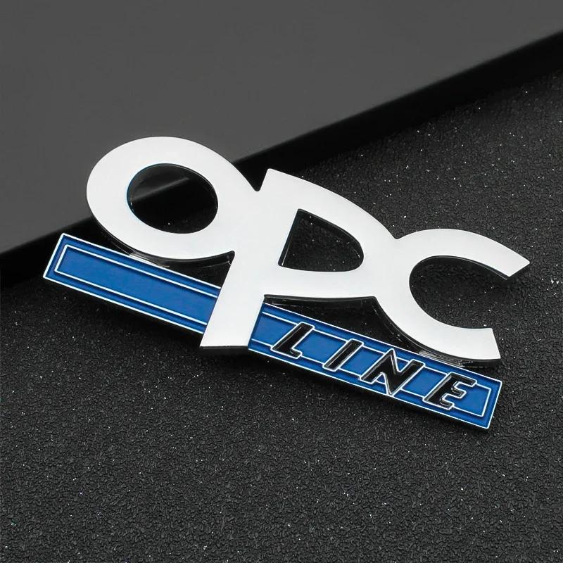 Kovové 3D logo OPC line, samolepka na auto, samolepky s emblémem na zadní kufr pro Opel Astra H J Insignia Corsa Zafira Vectra C D B