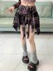 Women's Summer Plaid A-line Midi Skirt – High Street Hip Hop Jazz Dance Style