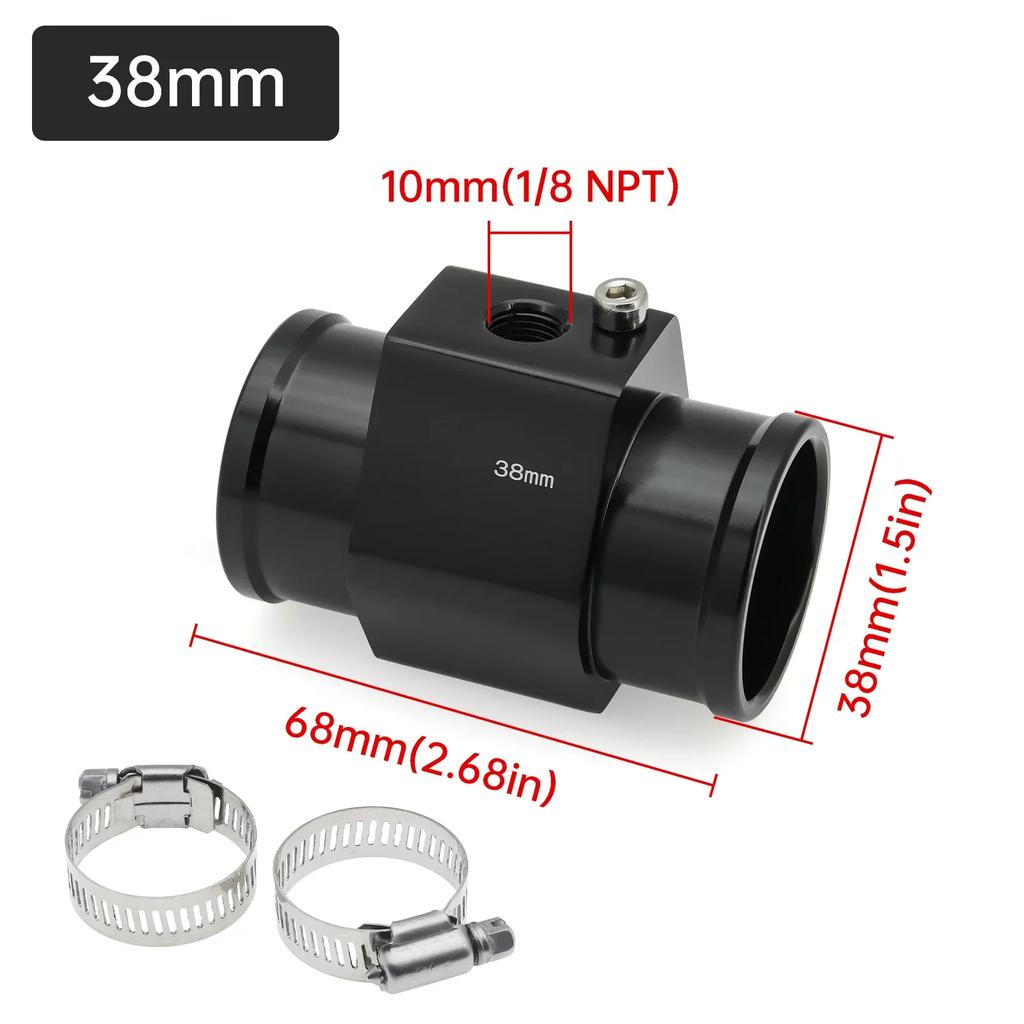 Adapter Rury Czujnika Temperatury Wody Wskaźnik Adapter Węża Chłodnicy Niebieski Czarny Adapter Czujnika Temperatury Adapter Wskaźnika Samochodowego do Samochodu Łodzi