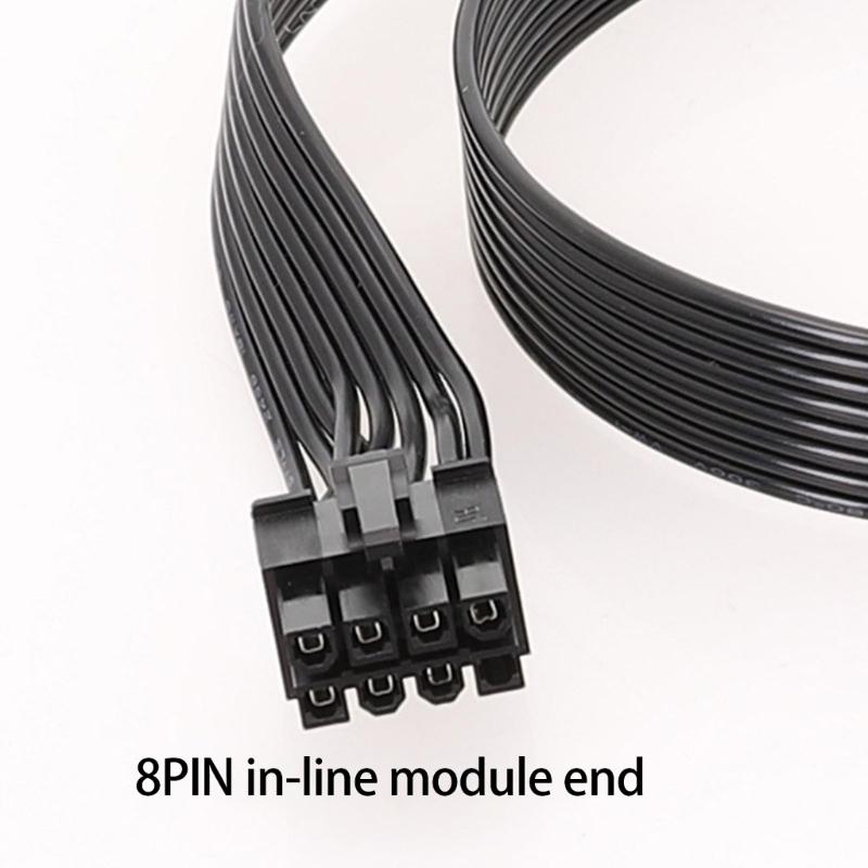 High Performances 8Pin To 6+2 Pin PCIE GPU Power Cable 50cm Length for Modulars PSUs Connection