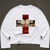 Pure Cotton European and American Large Size Women's T-shirt Loose Korean Version Long Sleeve Casual