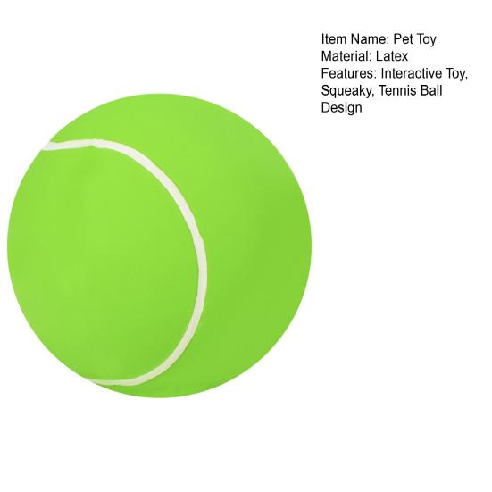 Squeaky Dog Tennis Ball Dog Chew Toy Fetch Ball Interactive Dog Training Toy for Outdoor Fetch Toss-and-Catch Game