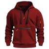 Men's Outdoor Hoodie - Full Zipper Design, Long Sleeve Hoodie, Suitable for Hiking, Camping, Daily Winter Wear - Machine Washable Cold Jacket
