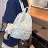 Women ins small floral backpack girls junior high school college students school bag
