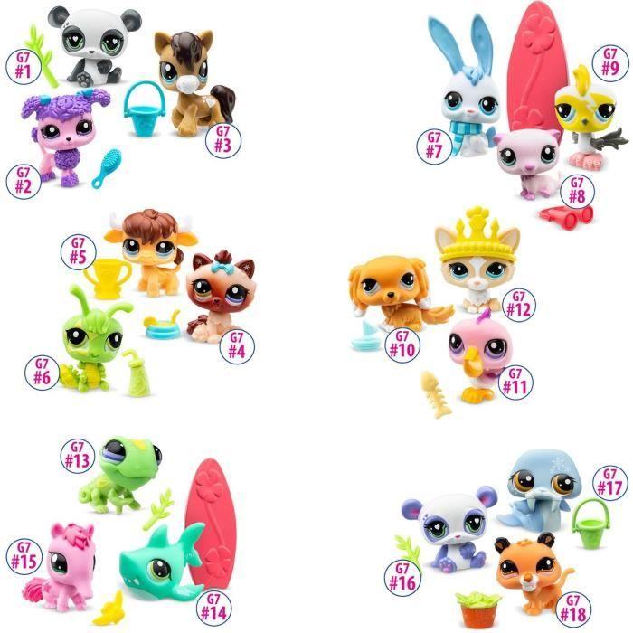 BANDAI - Littlest Pet Shop - 3 Pets surprise - Petits animaux à collectionner - BF00568