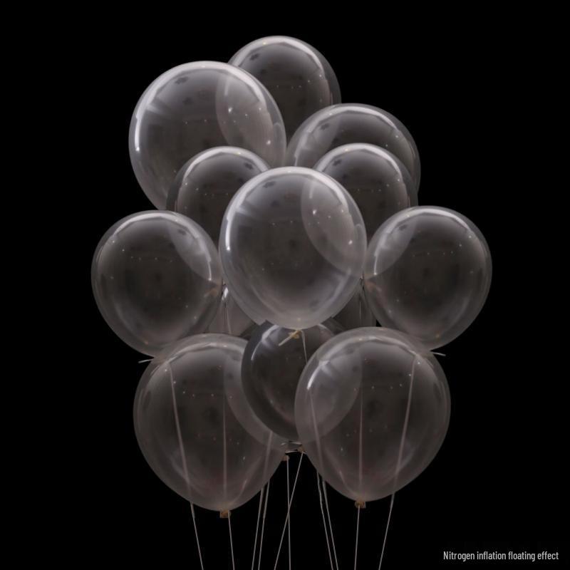 INS Transparent Colorful Latex Balloons for Birthdays, Proposals, and Shop Openings