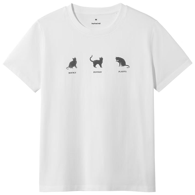 

Hotwind Women s Cat Print Short-Sleeve T-Shirt M