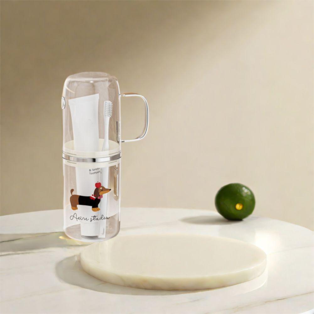 Transparent Toothbrush Storage Box Plastic Mouthwash Cup Dental Cup Tooth Cup  Camping