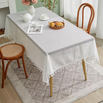 Retro Style Tablecloth High-end Table Mat Rectangular Dining Table Cloth Knitted Atmosphere Decoration Anti Slip