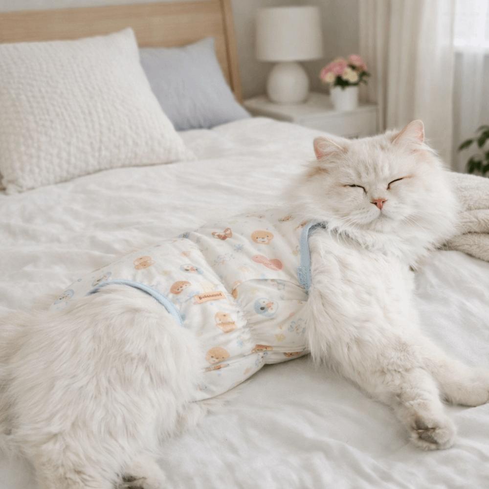 Comfortable Cat Recovery Clothing Breathable Pet Anti-Licking Vest Pet Estrus Period