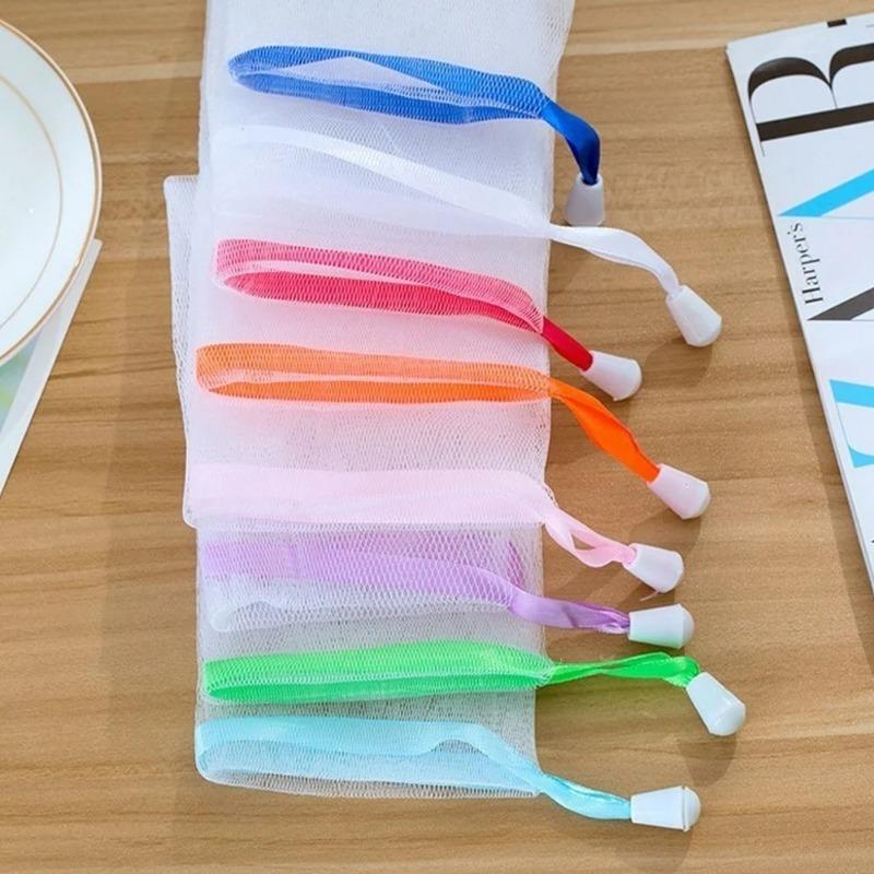 5 Pack New Color Random Soap Bubble Cover Mesh Soap Mesh Foaming NetEase Foaming Mesh Bag Random