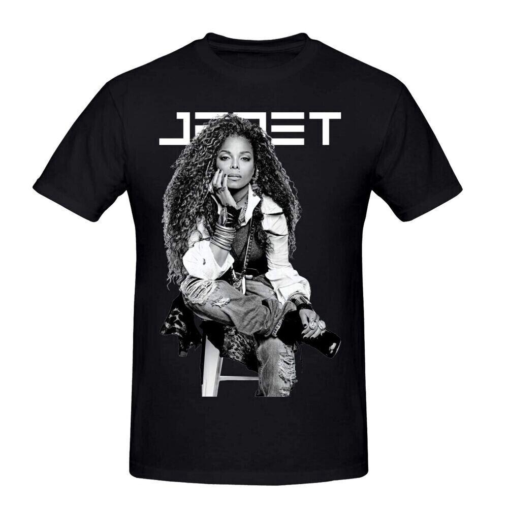 Men's Cotton T-Shirt, Quick Dry Breathable, Summer Casual Wear Janet Jackson Graphic Cotton T-shirt For Unisex