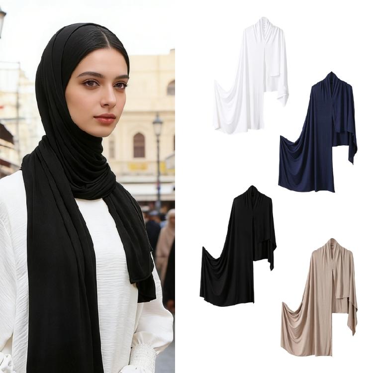 Functional Muslims Scarf for Women and Girls Lightweight Polyester Hijab Head Scarf Shawl Wrap for Various Occasion