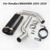 For Honda 2003-2020 CBR600RR CBR600 Motorcycle Full Rear System Exhaust Muffler Pipe Mid Front Link Pipe Slip On