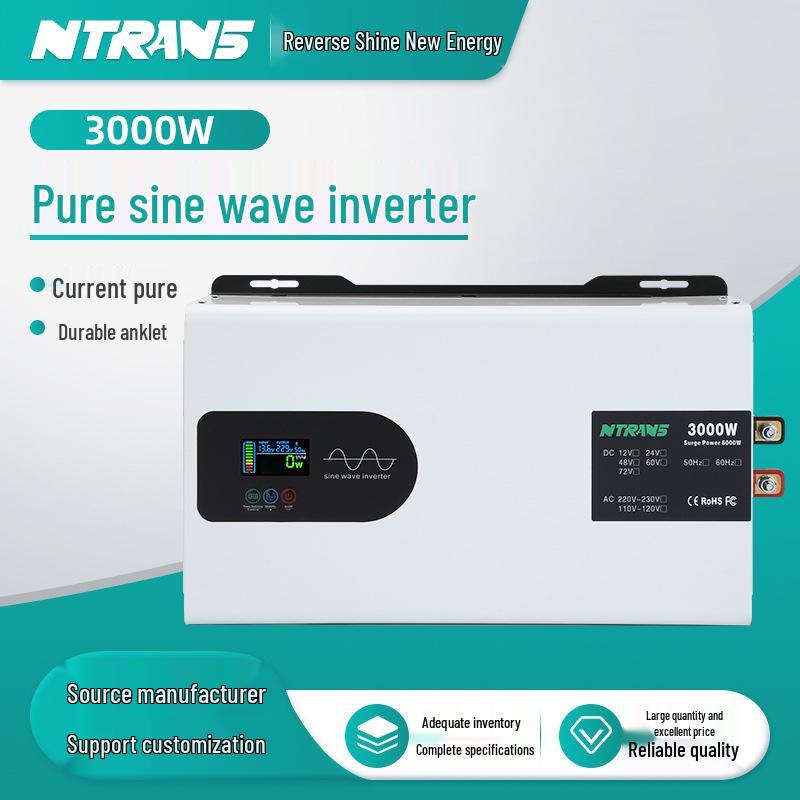 High Power 3000W Pure Sine Wave Inverter: 12V/24V/48V/60V to 220V for Home or Truck