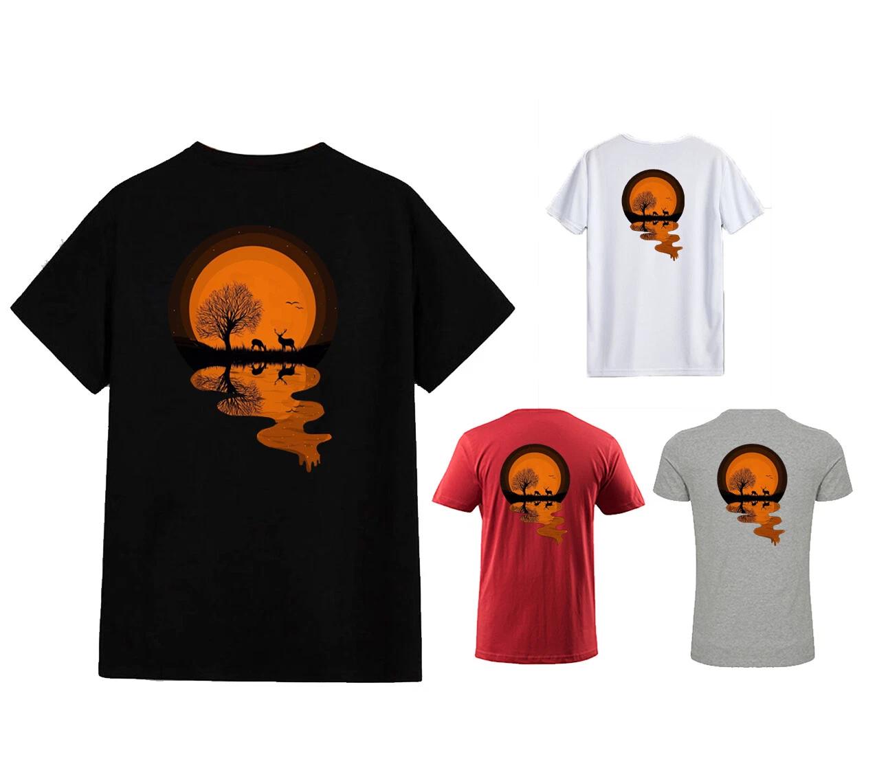 Moonlight River Adult Unisex T Shirt - Wellness Inspirational Nature Summer Cool M