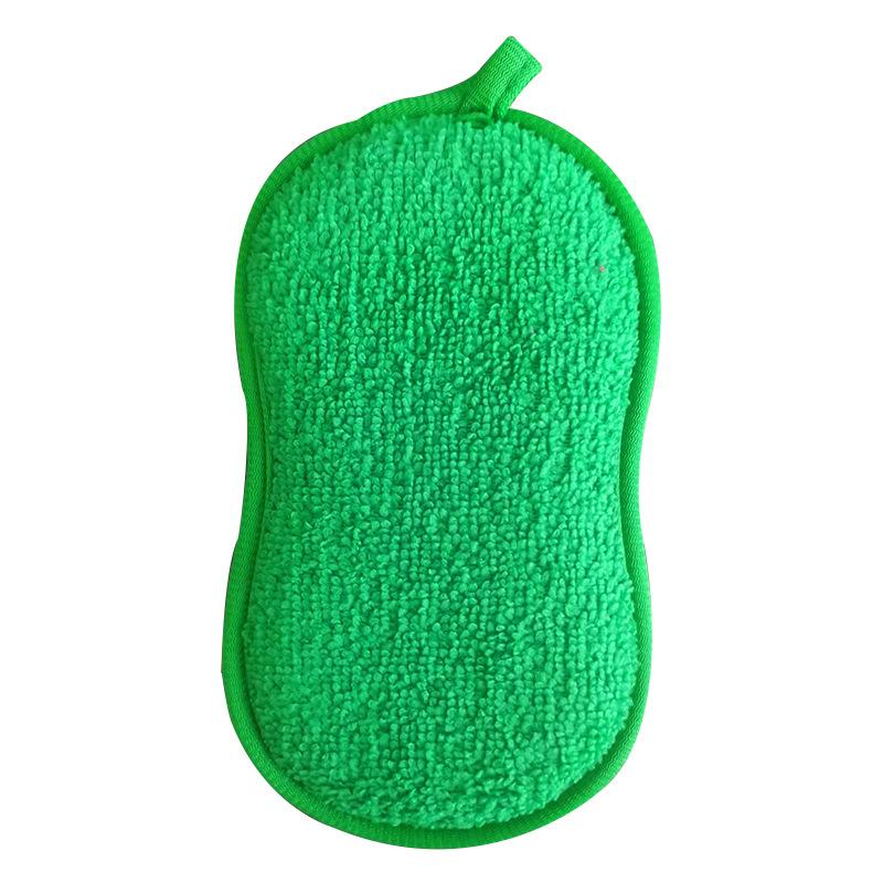 

1 шт. кухонная губка для мытья посуды, не царапающая губка из микрофибры, скребок для кухонной домашней уборки, кастрюль, посудомоечных машин 1 PCS зелёный