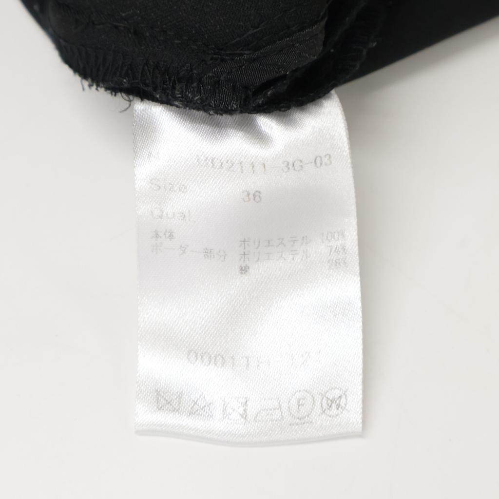 BORDERS at BALCONY BD2111-3G-03 Black Waist Cross Border Tapered Pants Bottoms 36 blackUsed