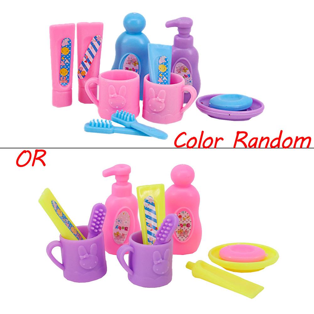 Mobilier Casă de Păpuși Pat Masă Scaun Pentru Păpușă de 11,8 inch 30 cm Plastice Unelte de Curățare Accesorii Model Mini Mobilier Cadouri Jucării