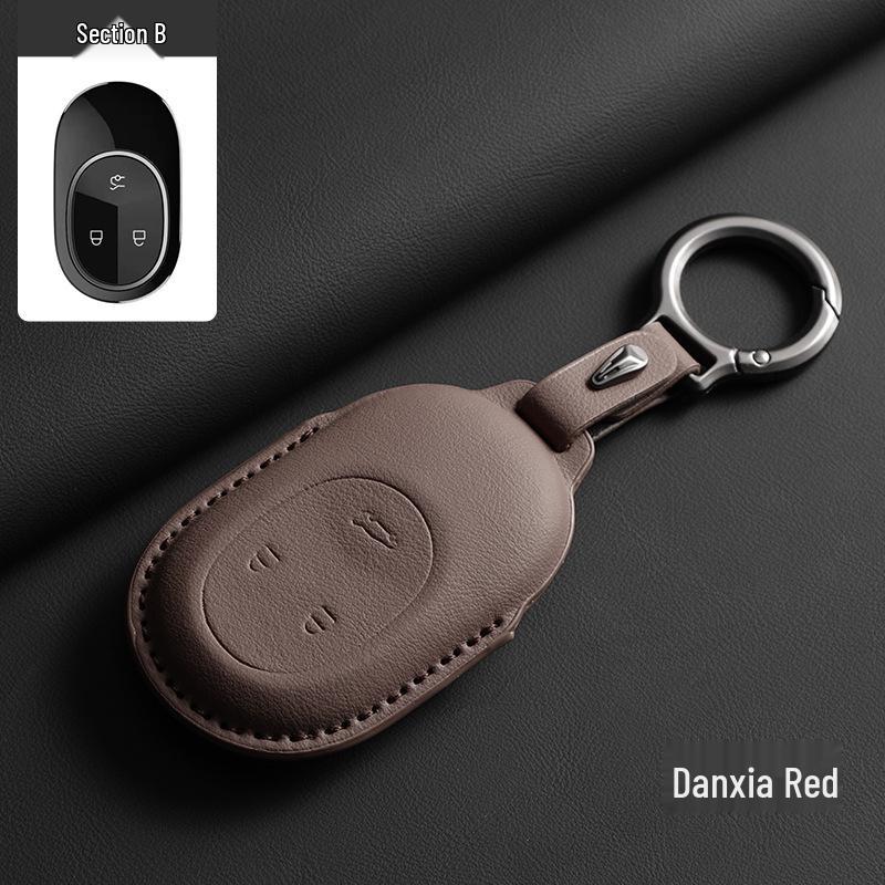 NIO ES6/EC6/ET5/ES8/ET7/ES7/EC7 Brown Key Cover and Buckle (2023 Model)