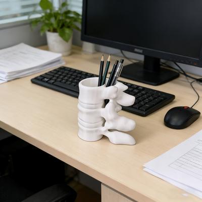 Spine Pen Holder, Desktop Ornament, Stationery Organizer, Orthopedic Office Gift for Doctors, Teachers, and Nurses