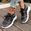 Lightweight Breathable Knitted Sneakers Women Fashion Colorful Striped Casual Shoes Woman Comfort Non Slip Running Sports Shoes