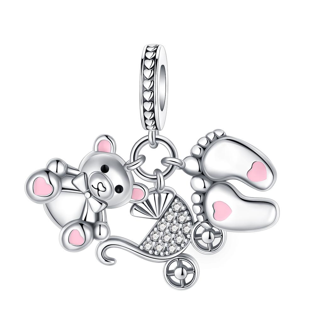 925 Silver Animals Series Charms Dog Cat Bear Pets Beads Fit Bracelet Necklace DIY Woman Pendants Fine Jewelry